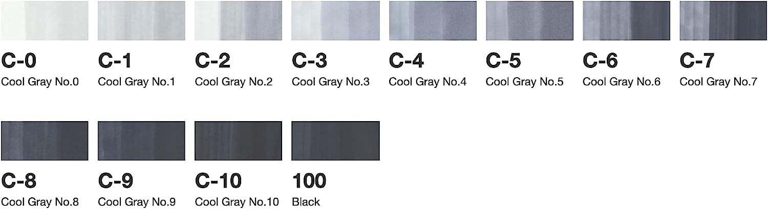 Copic Classic, Alcohol-based Markers, 12pc Set, Neutral Gray (Discontinued model: EAN 4511338002179) - Image 4